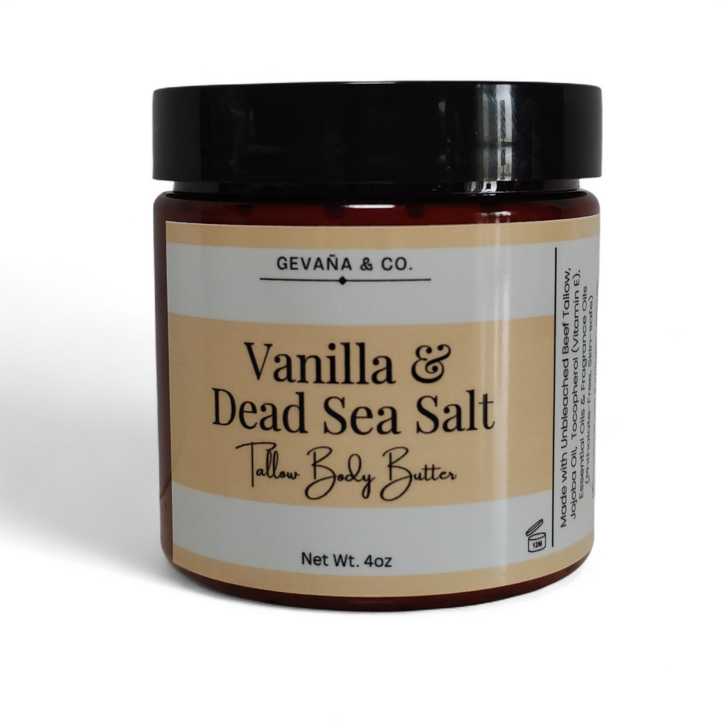 Vanilla & Dead Sea Salt Tallow Body Butter