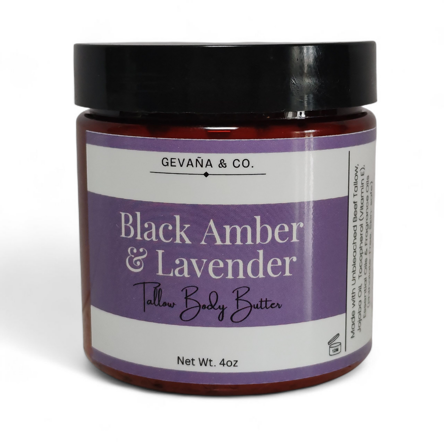 Black Amber & Lavender Tallow Body Butter