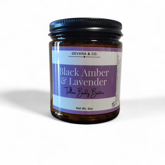 Black Amber & Lavender Tallow Body Butter